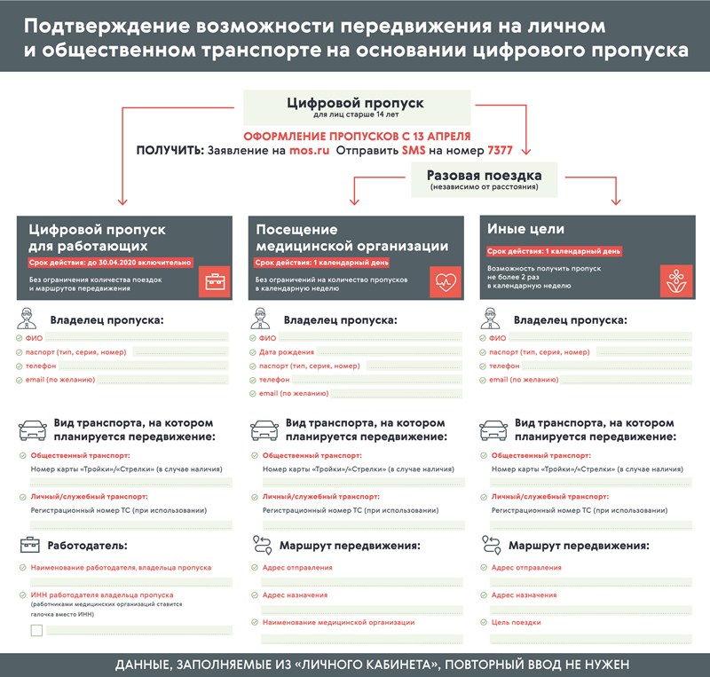 Оформление цифровых пропусков